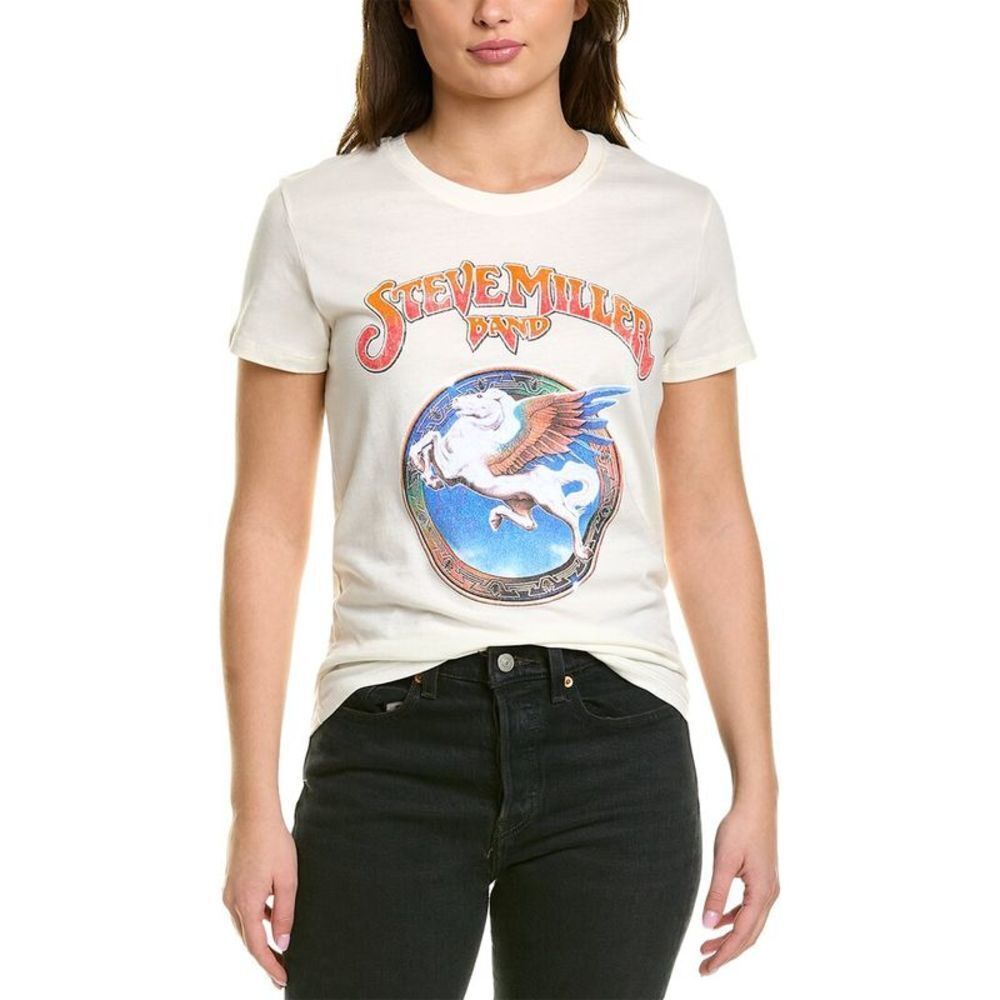 NWOT. Prince Peter Womens  Steve Miller Band Rainbow Horse T-Shirt, White. XL